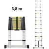 MXM Teleskopska lestev s kavlji - 3,8 m, aluminijasta