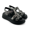 Mona Shoes Ženske sandale, Soft uložak, Kožne, Tamnosive