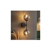 Brilagi - Zidna lampa DIOR 2xE27/60W/230V crna/dimno siva