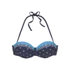 LASCANA Bikini zgornji del modra / mornarska / zelena / bela