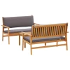 Sjedeća garnitura za vrt 3 pcs Smeđa 120 x 65,5 x 79 cm