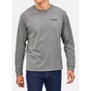 Puloverji brez kapuce Patagonia L/S P-6 Logo Responsibili-Tee - gravel heather