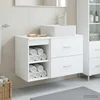 Set namještaja za kupaonicu 2 pcs Bijela Konstruirano drvo