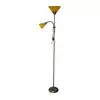 Stojeća lampa WENDY 1xE27/100W/230V + 1xE14/40W mesing/narandžasta