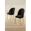 Hanah Home Set stolica Mara, 45x91x42 cm, 4 komada, Crno-zlatne boje