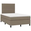 Vidaxl Box spring postelja z vzmetnico taupe 120x190 cm blago