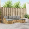 Set vanjskih sofa 5 pcs Bijela i svijetlosiva