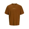 JACK & JONES Majica Rikkie konjak/bela