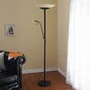 Lindby LED-stoječa svetilka Ragna, svetilka za branje, temno rjava, z možnostjo - Dnevna soba/jedilnica - Sodobni - scavo, temno rjava - Kovina