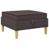 Vidaxl Pouf s shrambnim prostorom Temno rjava Blago