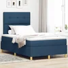 LED Box Spring Krevet s uzglavljem Plava 120 x 200 cm tkanina