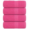 Vidaxl vidaXL Brisače za goste, 4 kosi, roza, 30 x 50 cm, 100 % bombaž