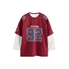 Next Majica Varsity burgund