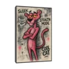 Canvas Slika na platnu Pink Panter 50x75cm, Sa ramom, Crni