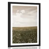 Plakat s paspartujem travnik v vintage pridihu - 20x30 white
