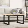 Stolić za kavu O-oblika 90x90x45 cm borovina i čelik