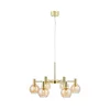 Markslöjd 109153 - Luster na sajli AMBRA 6xE14/40W/230V zlatna/zadimljena bež