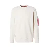 ALPHA INDUSTRIES Majica USN Blood Chit mornarska/siva/živo rdeča/naravno bela