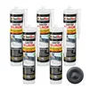 IsolBau Sanitarni silikon antracit Sanitär Silikon 5 x 300ml