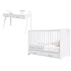 Lettino Krevetac za bebe sa fiokom 2u1 Luna 120x60cm, Beli