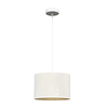 Luster na sajli LOFT SHADE 1xE27/60W/230V prečnik 25 cm bela/zlatna
