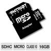 Micro SDHC 16GB Patriot Class 10 LX Series + adapter UHS-I PSF16GMCSDHC10 45MB/s