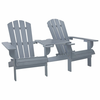 vidaXL Vrtni stol Adirondack trden les jelke siv