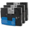 Komplet Brother TZe-121/TZ-121/PT/P-Touch 9mm kompatibilni trakovi (3) - črn izpis/prozoren trak