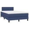 Vidaxl Box spring postelja z vzmetnico modra 120x190 cm blago