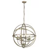 Searchlight 2476-6AB - Luster na lancu ORBIT 6xE14/60W/230V mesing