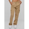 Womens high-waisted twill trousers unionbeige