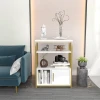 Hanah Home Polica 60?x80x29,6cm Belo-Zlatna