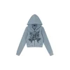 Ed Hardy Jopa na zadrgo Stay True mornarska/golobje modra/srebrna