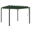Gazebo s krovom s roletnom 3 x 3 x 2,14 m Zelena