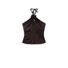 MANGO Top KATE temno rjava/črna