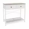 KONZOLNI STO 73/80/38 cm bela, sonoma hrast