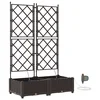 Vrtna saksija 2 pcs Smeđa 80 x 40 x 126 cm Plastika