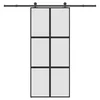 Klizna vrata s priborom 90 x 205 cm kaljeno staklo i aluminij