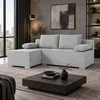 Grantex Line Ugaona garnitura Lena V sa opcijom razvlačenja, 190x81x130 cm, Siva