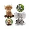 Charlie Bears Charlie Bears Komplet dveh plišastih igrač iz serije Cuddle Cubs: krava, slon – idealne plišaste igrače za dojenčke, 13 cm