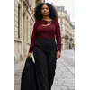 Trendyol Curve Ženska bluza Tbbaw26Af00083, Bordo