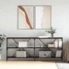 Konzoni stol boja smeđeg hrasta 180x30x75 cm od drva i željeza