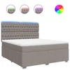 vidaXL vidaXL Box spring postelja z vzmetnico taupe 180x200 cm blago, (21307754)