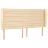 Vidaxl Vzglavje z ušesi krem 203x23x118/128 cm blago
