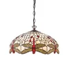 Endon 70824 - Luster na lancu Tiffany DRAGONFLY 3xE27/60W/230V prečnik 41 cm