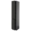 METOD Visoki element s policama/2 vrata, Crnosiva/Upplöv boja antracita, mat, 40x60x220 cm