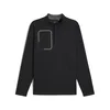 Mens Puma CLOUDSPUN Tech Quarter Zip Golf Top, Black, Size XL, Clothing