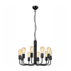 Luster na lancu 10xE27/60W/230V crne boje