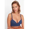 Trendyol Indigo Seamless Strapless Non-Padded Non-Uniform Cupped Bralette Knitted Bra