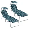 Ležaljka 2 pcs Zelena 58 x 188 x 77cm Poliester